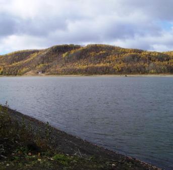 Kuskokwim river is a straight flat river in Alaska