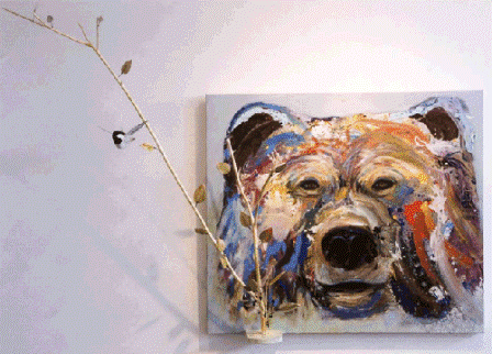 Alvin Eli Amason mixed media Bears and Birds