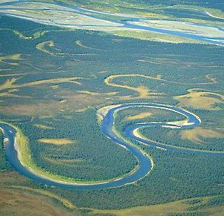 Noatak River winds through alaska