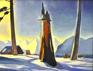 Rockwell Kent painting of an Alaska Night